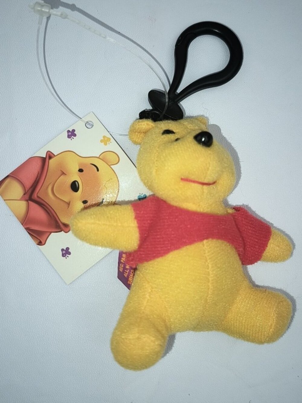 Vintage Disney Winnie The Pooh Plush Toy Keychain New With Tags